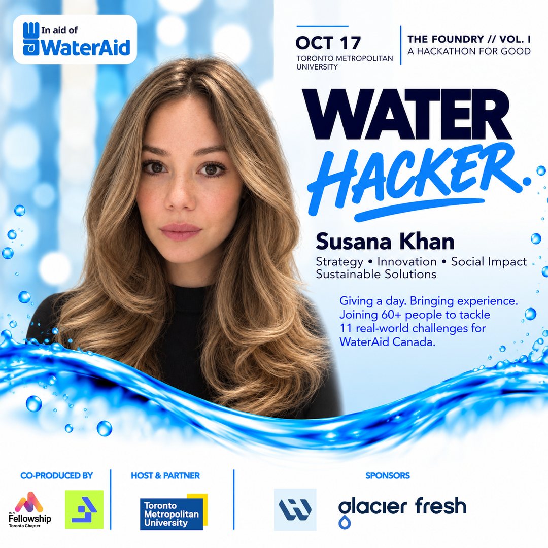 Participation card: Susana Khan, CMO of Qatom, Water Hacker at The Foundry Vol. 1.